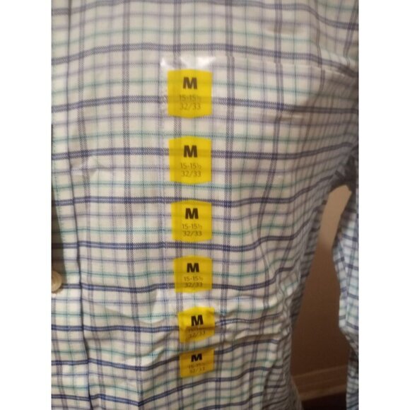 New DOCKERS Battery Street NWT Blue Cotton Poly Spandex 15-15.5 32-33 (M) Shirt - Picture 4 of 14